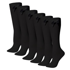 Calceta Escolar Con Moño Suave Niña Calidad Superior