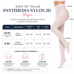 Pantimedia Malla Nylon 3D Mujer - Don Calcetín
