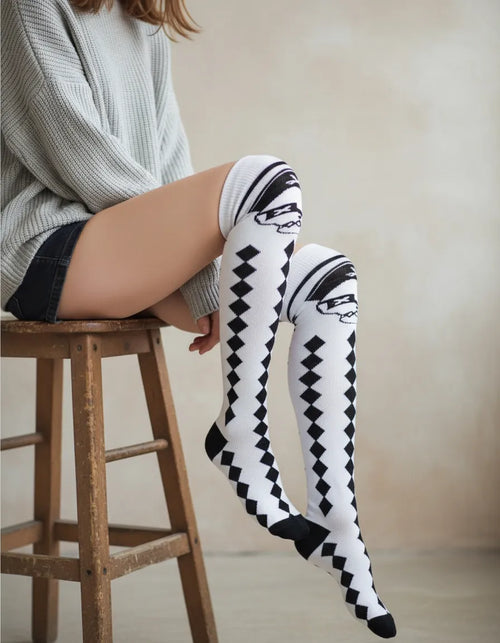 Calceta Larga Medieta Craneo Pirata