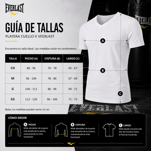 Playera Manga Corta Cuello V Everlast - Don Calcetín