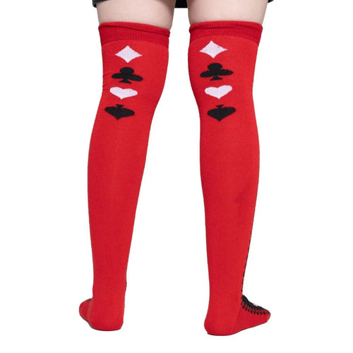 Calceta Larga Medieta Póquer Carta Roja