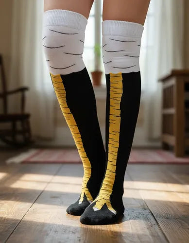 Calceta Larga Medieta Gallina Pata De Pollo