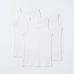 Camiseta Blanca Tirante Grueso con Moño Niña by Don Calcetín