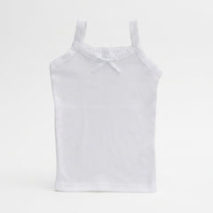 Camiseta Blanca Tirante Delgado con Moño by Don Calcetín