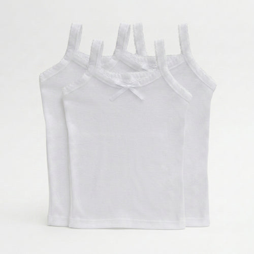 Camiseta Blanca Tirante Delgado con Moño by Don Calcetín