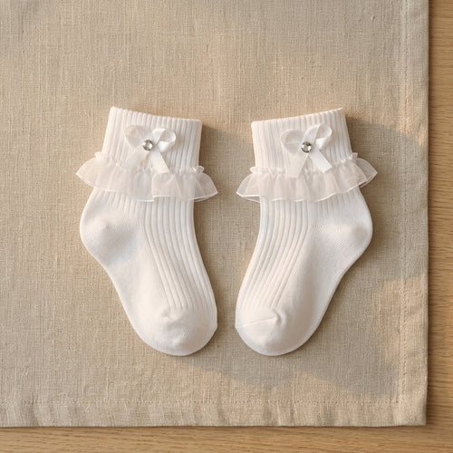 Calceta Tobillera Con Encaje Bebe 6 Pares by Don Calcetín