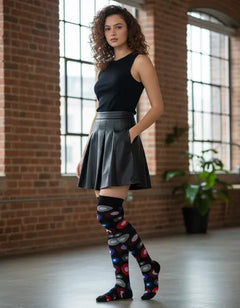 Calceta Larga Medieta Puntos