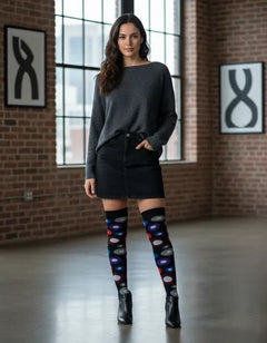 Calceta Larga Medieta Puntos