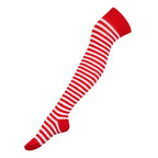 Calceta Larga Medieta Rayada Rojo
