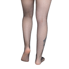 Medias Mallas Red Brillos Negro Mujer