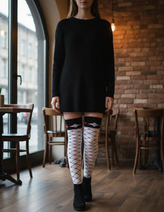 Calceta Larga Medieta Red Corazón