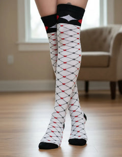 Calceta Larga Medieta Red Corazón