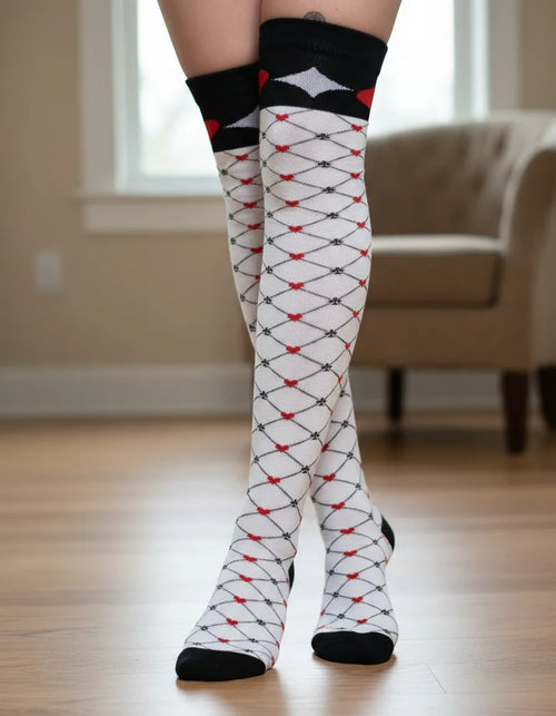 Calceta Larga Medieta Red Corazón