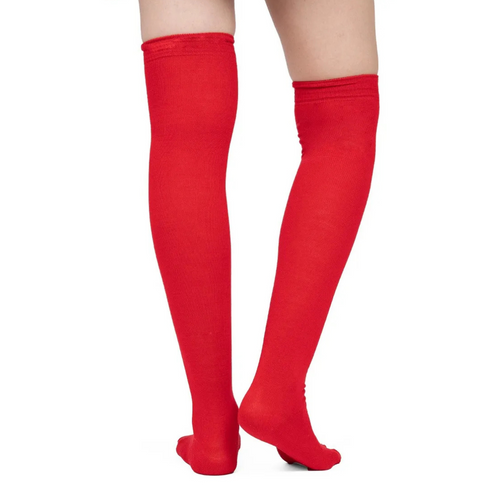 Calceta Larga Medieta Lisa Rojo