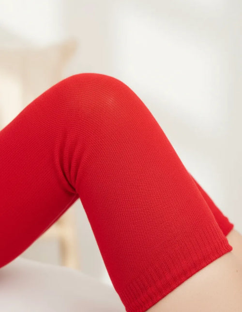 Calceta Larga Medieta Lisa Rojo