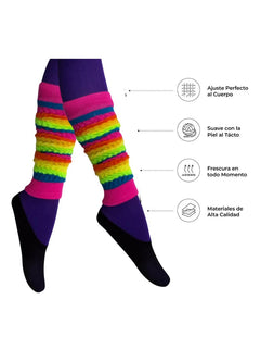 Calentador Piernas Mujer Algodón Suave Invierno Frio 3 Pares