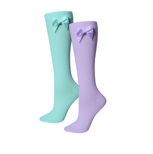 Calceta Escolar Con Moño Suave Niña Calidad Superior