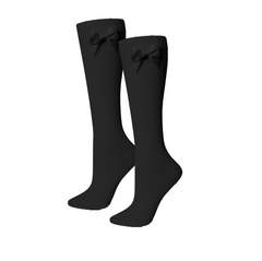 Calceta Escolar Con Moño Suave Niña Calidad Superior