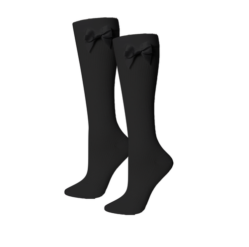 Calceta Escolar Con Moño Suave Niña Calidad Superior