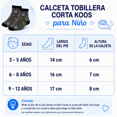 Calceta Tobillera Estampado Variado Niño 6 Pares by Don Calcetín