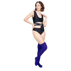 Calceta Larga Medieta Lisa Violeta