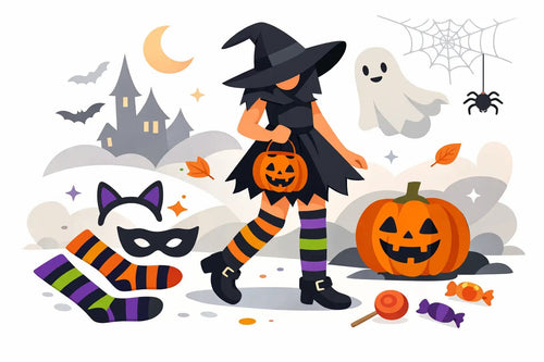 Disfraz con calcetas de colores para Halloween - Don Calcetín