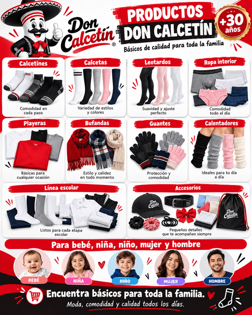 Productos Básicos para Toda la Familia - Don Calcetín