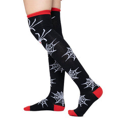 Calceta Larga Medieta Araña Telaraña Rojo