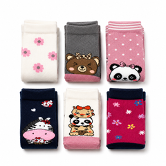 Calceta Tobillera Estampado Variado Niña 6 Pares by Don Calcetín
