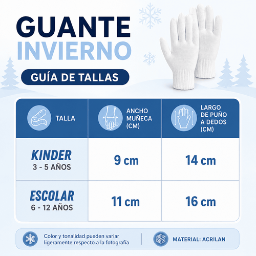 3 Pares Guantes de Invierno para Niño - Don Calcetín