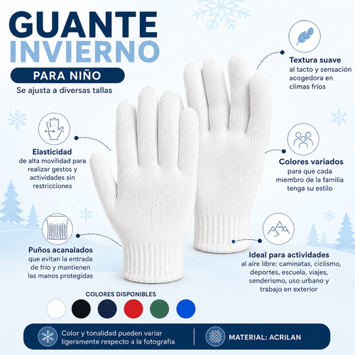 3 Pares Guantes de Invierno para Niño - Don Calcetín