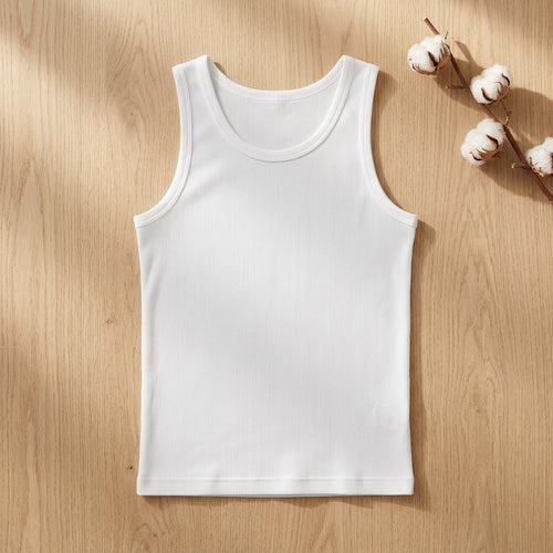 3 Pzs. Camiseta Blanca Tirante Grueso Niño - Don Calcetín