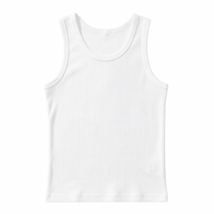 3 Pzs. Camiseta Blanca Tirante Grueso Niño - Don Calcetín