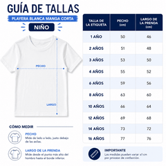 3 Pzs. Playera Blanca Manga Corta Niño - Don Calcetín