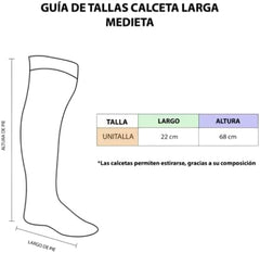 Calceta Larga Medieta Navideña Algodón Mujer Varios Diseños