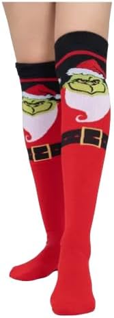 Calceta Larga Medieta Navideña Grinch Santa Algodón Calidad