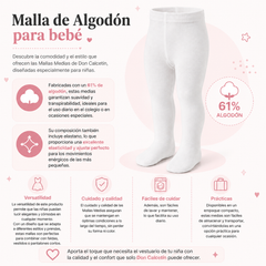 Malla de Algodón Suave Bebé by Don Calcetín