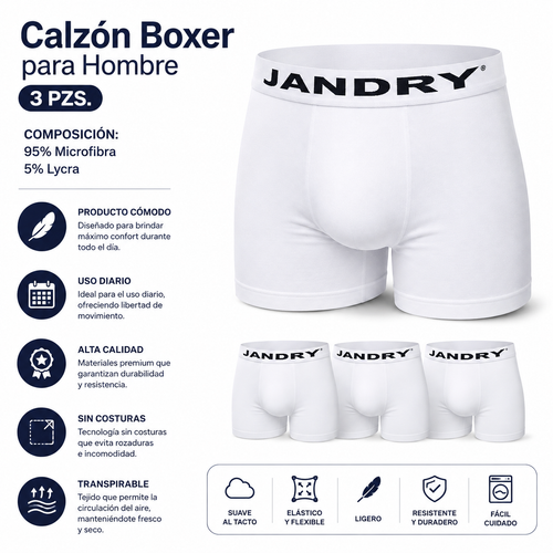 3 Pzs. Boxer Brief Stretch Microfibra by Don Calcetín