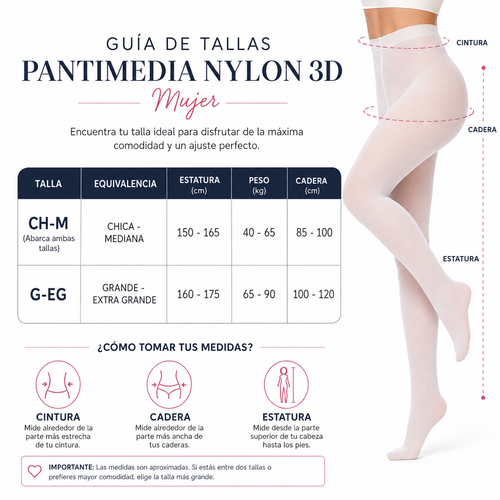 Pantimedia Malla Nylon 3D Mujer by Don Calcetín