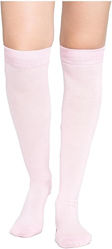 Calceta Larga Medieta Lisa Algodón Varios Colores Fashion 3 Piezas