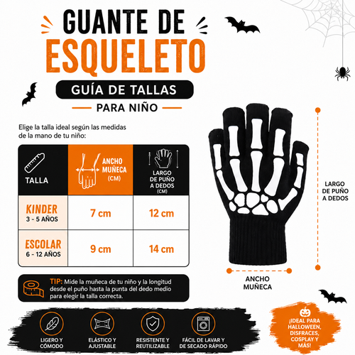 Guantes Esqueleto para Niño 6 Pares by Don Calcetín