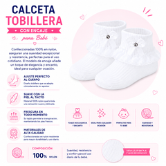 Calceta Tobillera Con Encaje Bebe 6 Pares by Don Calcetín