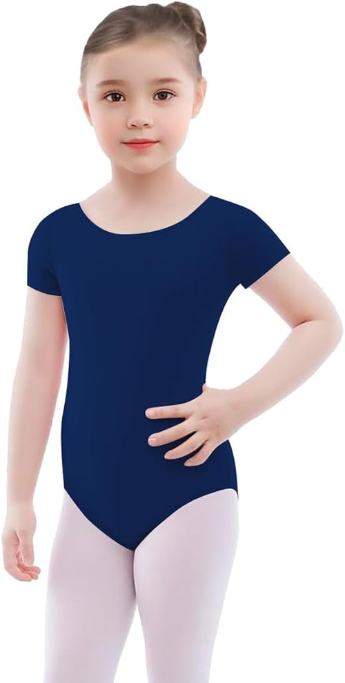 Leotardo Manga Corta Algodón Niña Ballet Gimnasia Disfraz 3 Piezas