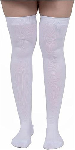 Calceta Larga Medieta Lisa Algodón Varios Colores Fashion 3 Piezas