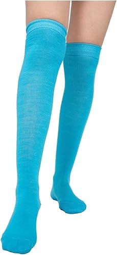 Calceta Larga Medieta Lisa Algodón Varios Colores Fashion 3 Piezas