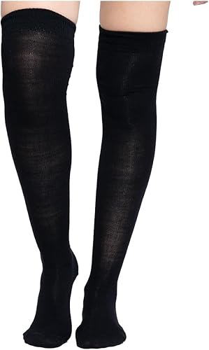 Calceta Larga Medieta Lisa Algodón Varios Colores Fashion 3 Piezas