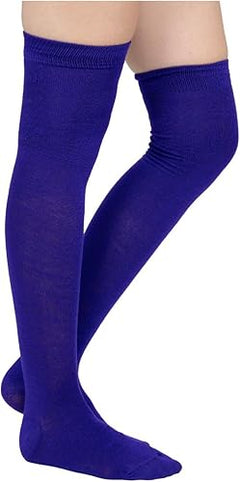 Calceta Larga Medieta Lisa Algodón Varios Colores Fashion 3 Piezas
