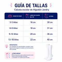 6 Pares Calceta Escolar Algodón Predilecta Niña - Don Calcetín