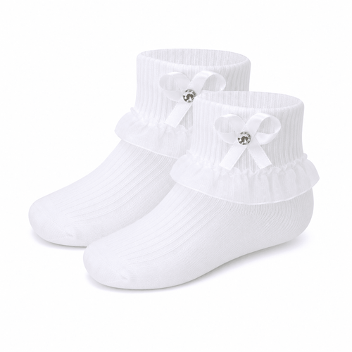 6 Pares Calceta Tobillera Con Encaje Bebe - Don Calcetín