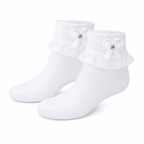 6 Pares Calceta Tobillera Con Encaje Bebe - Don Calcetín